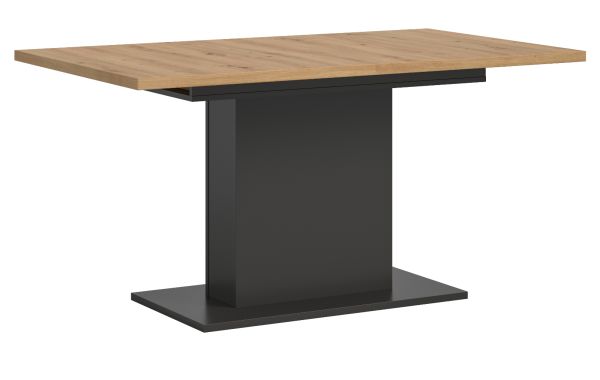 Esstisch Home-X in Artisan Eiche und grau Tisch ausziehbar 150 - 190 cm