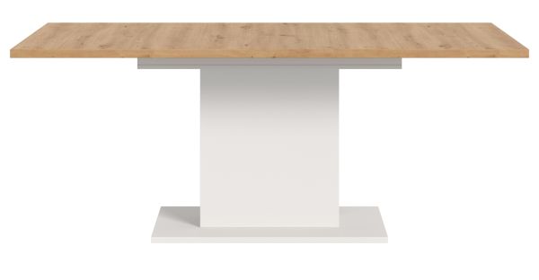 Esstisch Home-X in Artisan Eiche und wei� Tisch ausziehbar 150 - 190 cm