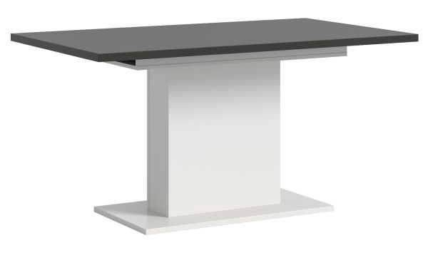 Esstisch Home-X in grau und wei� Tisch ausziehbar 150 - 190 cm