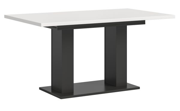 Esstisch Home-X in wei� und grau Tisch ausziehbar 150 - 190 cm