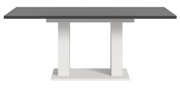 Esstisch Home-X in grau und wei� Tisch ausziehbar 150 - 190 cm