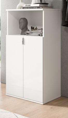 Kommode SystemX in wei� Hochglanz Flur Diele Mehrzweckschrank 61 x 110 cm