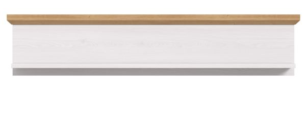 Wandboard Mirano in wei� L�rche und Eiche Artisan Landhaus Wandregal 110 cm