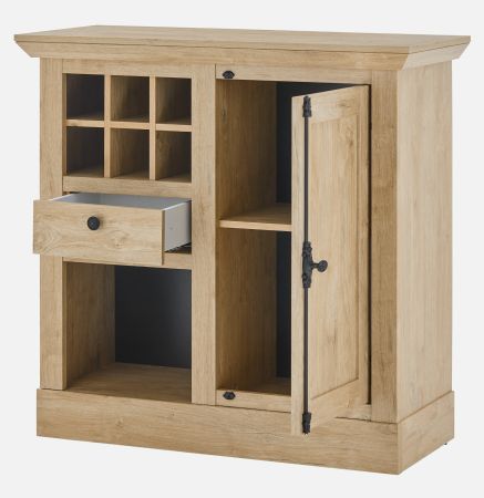 Kommode Dorset in Eiche Gold Landhaus Highboard 105 x 103 cm, Soft-Close