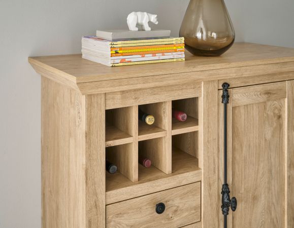 Kommode Dorset in Eiche Gold Landhaus Highboard 105 x 103 cm, Soft-Close