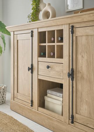 Sideboard Dorset in Eiche Gold Landhaus Kommode 152 x 103 cm, Soft-Close