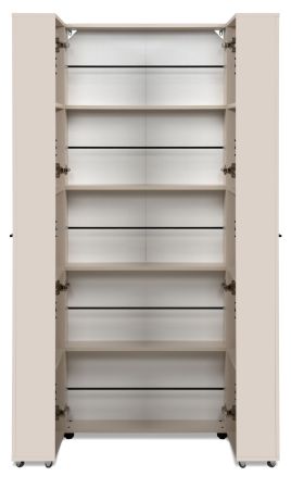 Schuhschrank Logu in Samt Bergonzoli Druck 74 x 182 cm, aufklappbar f�r 30 Paar Schuhe