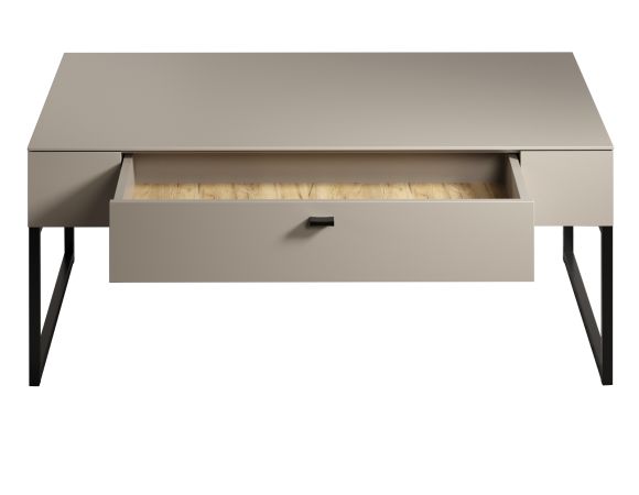 Couchtisch Jardins in Kaschmir / Sand 110 x 68 cm, Schublade mit Soft-Close