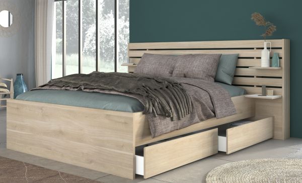 Parisot Schlafzimmer komplett Set Escale29 in Eiche japanisch Bett 180 x 200 cm