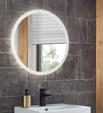 Badezimmer Spiegel Glide mit LED Beleuchtung und Touchschalter, rund � 60 cm