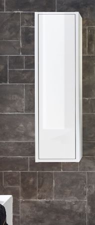 Badezimmer Hochschrank Glide in wei� Hochglanz 30 x 119 cm