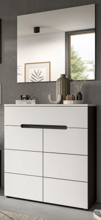Garderobenspiegel Cooper Basalt Grau, Wandspiegel 80 cm