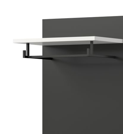 Garderobe Set 3-teilig Cooper in wei� und grau 140 cm, Soft-Close