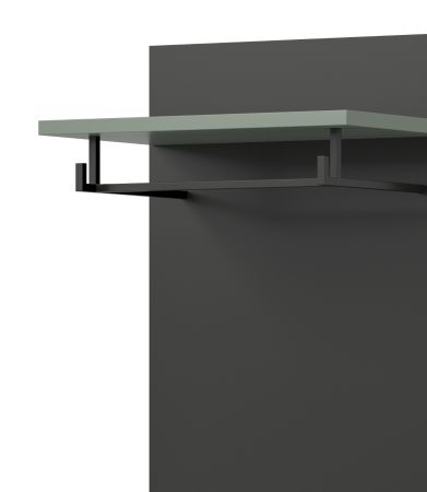 Garderobe Set 4-teilig Cooper in Salbei und Grau 220 cm, Soft-Close