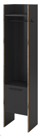 Garderobe Salud in grau und Nox Eiche Kompaktgarderobe 42 x 189 cm