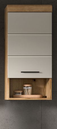 Badezimmer H�ngeschrank Shawn in Sand Kaschmir und Evoke Eiche Badschrank h�ngend 37 x 79 cm