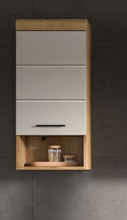 Badezimmer H�ngeschrank Shawn in Sand Kaschmir und Evoke Eiche Badschrank h�ngend 37 x 79 cm
