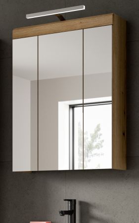 Badezimmer Spiegelschrank Shawn in Evoke Eiche Badschrank 3-t�rig 60 x 79 cm