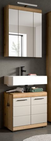 Badm�bel Set 2-teilig Shawn in Sand Kashmir und Evoke Eiche Badkombination 60 x 191 cm