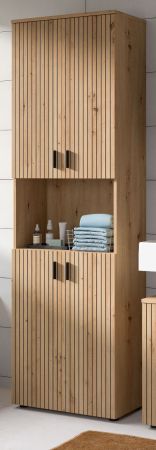 Badezimmer Hochschrank Livia in Artisan Eiche Badschrank 60 x 192 cm