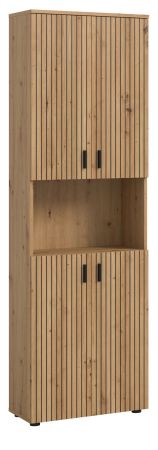 Badezimmer Hochschrank Livia in Artisan Eiche Badschrank 60 x 192 cm