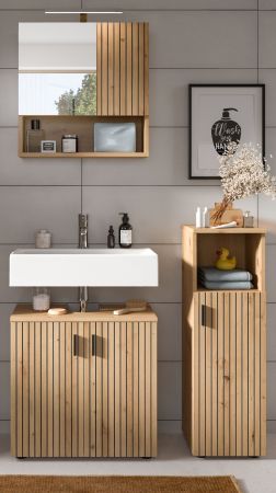 Badm�bel Set 3-teilig Livia in Artisan Eiche Badkombination 105 x 180 cm