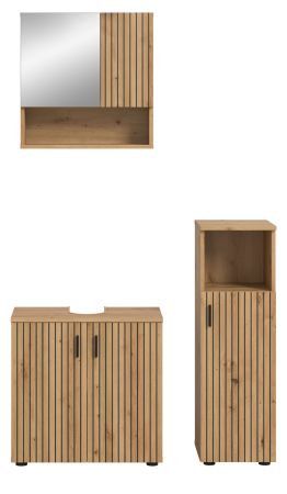 Badm�bel Set 3-teilig Livia in Artisan Eiche Badkombination 105 x 180 cm