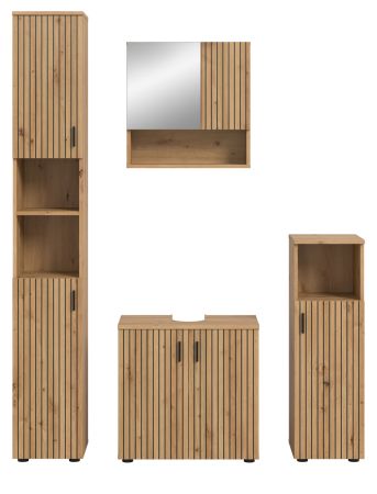 Badm�bel Set 4-teilig Livia in Artisan Eiche Badkombination 150 x 192 cm