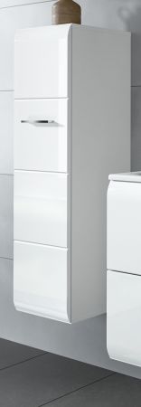 Badezimmer Kommode Cover in wei� Hochglanz Badkommode h�ngend / stehend 30 x 106 cm