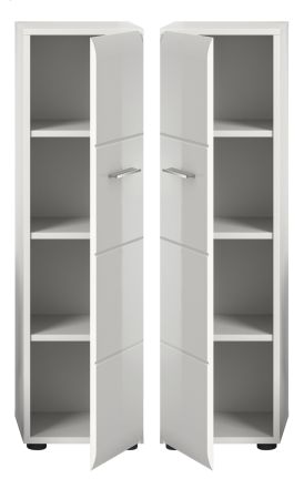 Badezimmer Kommode Cover in wei� Hochglanz Badkommode h�ngend / stehend 30 x 106 cm