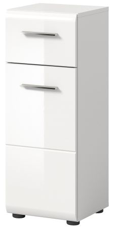 Badezimmer Kommode Cover in wei� Hochglanz Badkommode 30 x 80 cm