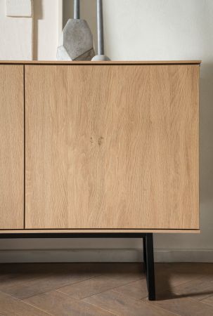 TV-Lowboard Breda in Stone Eiche 150 x 70 cm, mit Push-to-Open und Komforth�he
