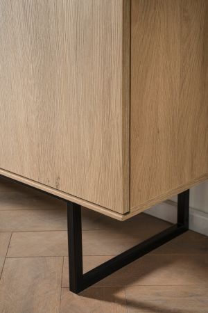 Highboard Breda in Stone Eiche Kommode 115 x 137 cm, mit Push-to-Open