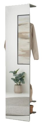 Garderobe Center in Salbei Kompaktgarderobe mit Spiegel 50 x 200 cm