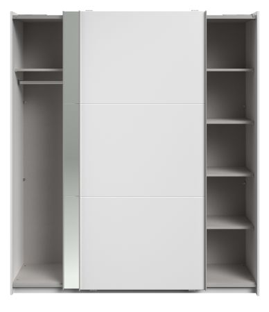 Kleiderschrank Swing in wei� Schiebet�renschrank 2-t�rig mit Spiegel 178 x 203 cm, Soft-Close