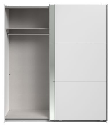 Kleiderschrank Swing in wei� Schiebet�renschrank 2-t�rig mit Spiegel 178 x 203 cm, Soft-Close