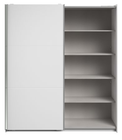 Kleiderschrank Swing in wei� Schiebet�renschrank 2-t�rig mit Spiegel 178 x 203 cm, Soft-Close