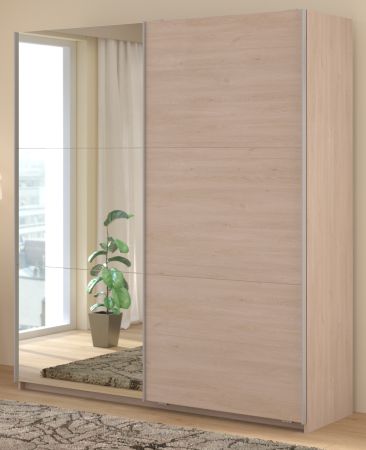 Kleiderschrank Swing in Jackson Eiche Schiebet�renschrank 2-t�rig mit Spiegel 178 x 203 cm, Soft-Close