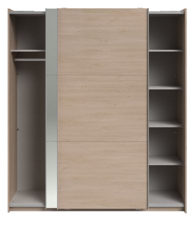 Kleiderschrank Swing in Jackson Eiche Schiebet�renschrank 2-t�rig mit Spiegel 178 x 203 cm, Soft-Close