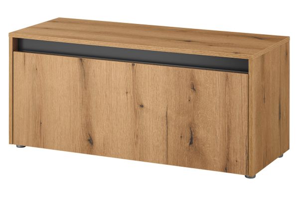 Garderobe Sitzbank Center in Evoke Eiche und grau Garderobenbank 100 cm