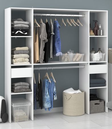 Parisot Kleiderschrank Nivo in Wei� Mehrzweckschrank 176 x 180 cm
