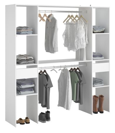 Parisot Kleiderschrank Nivo in Wei� Mehrzweckschrank 176 x 180 cm