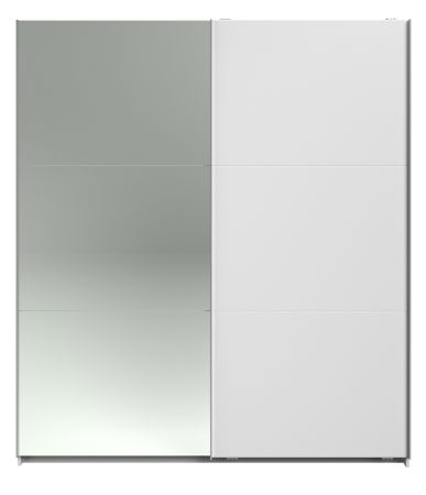 Kleiderschrank Swing in wei� Schiebet�renschrank 2-t�rig mit Spiegel 178 x 203 cm, Soft-Close