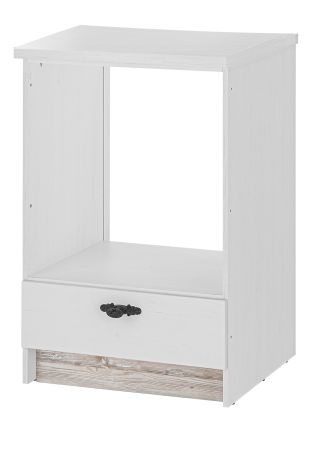 Herdumbauschrank Rovola in wei� Pinie Landhaus K�che Unterschrank 60 cm, Soft-Close