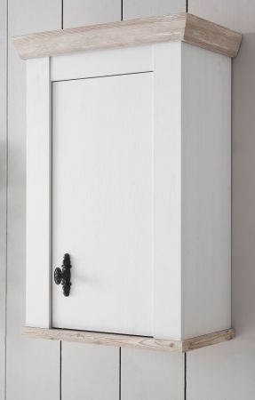 K�che H�ngeschrank Rovola in wei� Pinie Landhaus K�chenschrank h�ngend 55 x 85 cm, Soft-Close