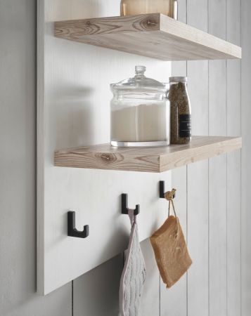 K�chenregal Rovola in wei� Pinie Landhaus K�che Wandregal 60 x 65 cm Gew�rzregal