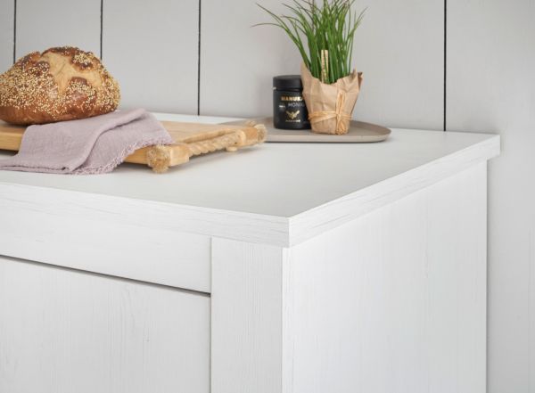 K�che Rovola in wei� Pinie Landhaus K�chenschrank Set 4-teilig 264 x 200 cm