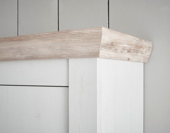 K�che Rovola in wei� Pinie Landhaus K�chenschrank Set 4-teilig 264 x 200 cm