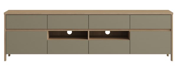 TV-Lowboard Finnes in Salbei und Eiche TV Unterteil skandinavisch 193 cm, Soft-Close