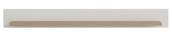 Wandboard Finnes in wei� und Eiche Wandregal skandinavisch 150 cm